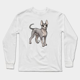 American hairless terrier Pink and Gray Long Sleeve T-Shirt